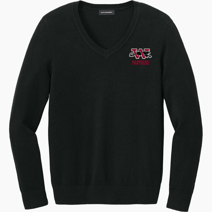 WILMOT UNION HIGH SCHOOL PANTHERS <span class="pdp-name-mascot">WILMOT PANTHERS</span> Port Authority Women's Easy Care V-Neck Sweater