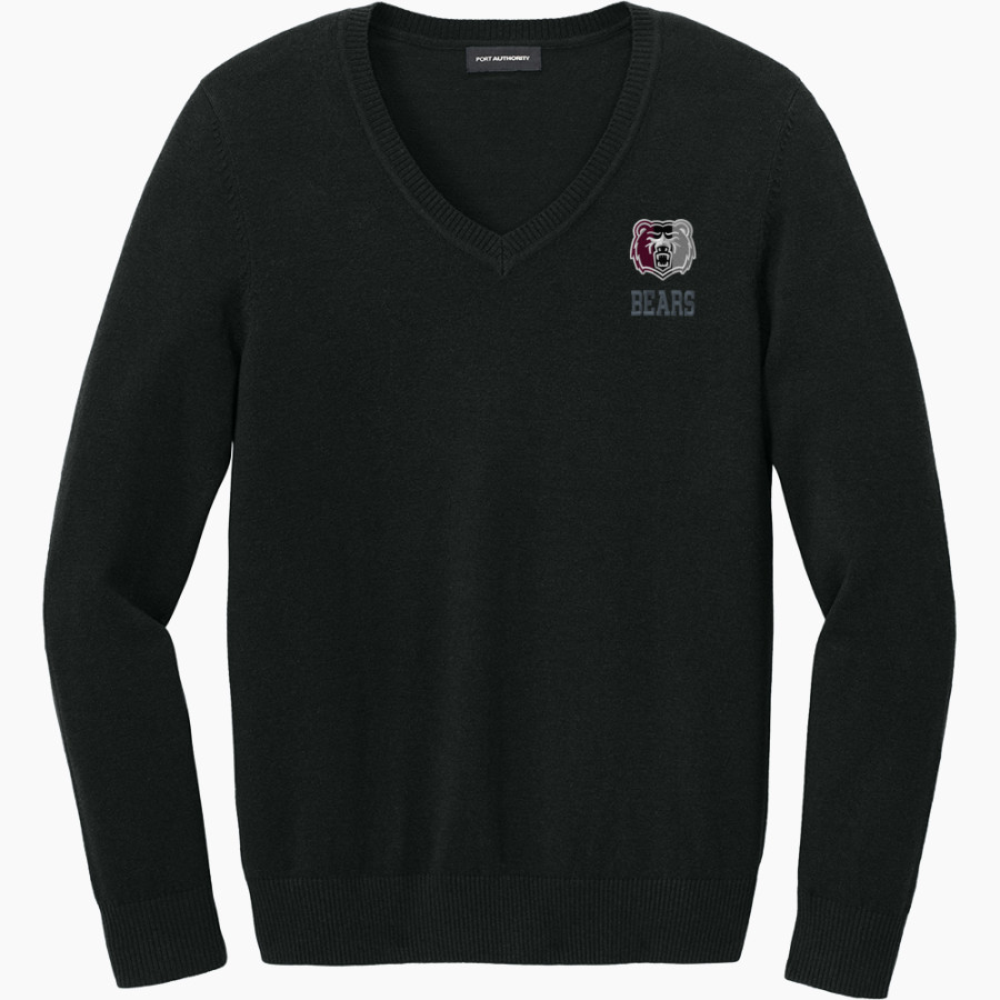 LAWRENCE CENTRAL HIGH SCHOOL BEARS <span class="pdp-name-mascot">LAWRENCE BEARS</span> Port Authority Women's Easy Care V-Neck Sweater