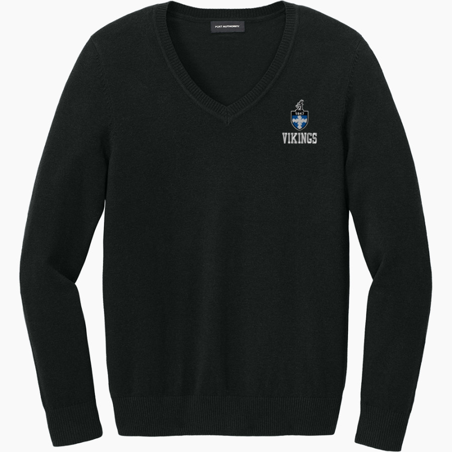 Lawrence University Vikings Online Store <span class="pdp-name-mascot">Lawrence</span> Port Authority Women's Easy Care V-Neck Sweater