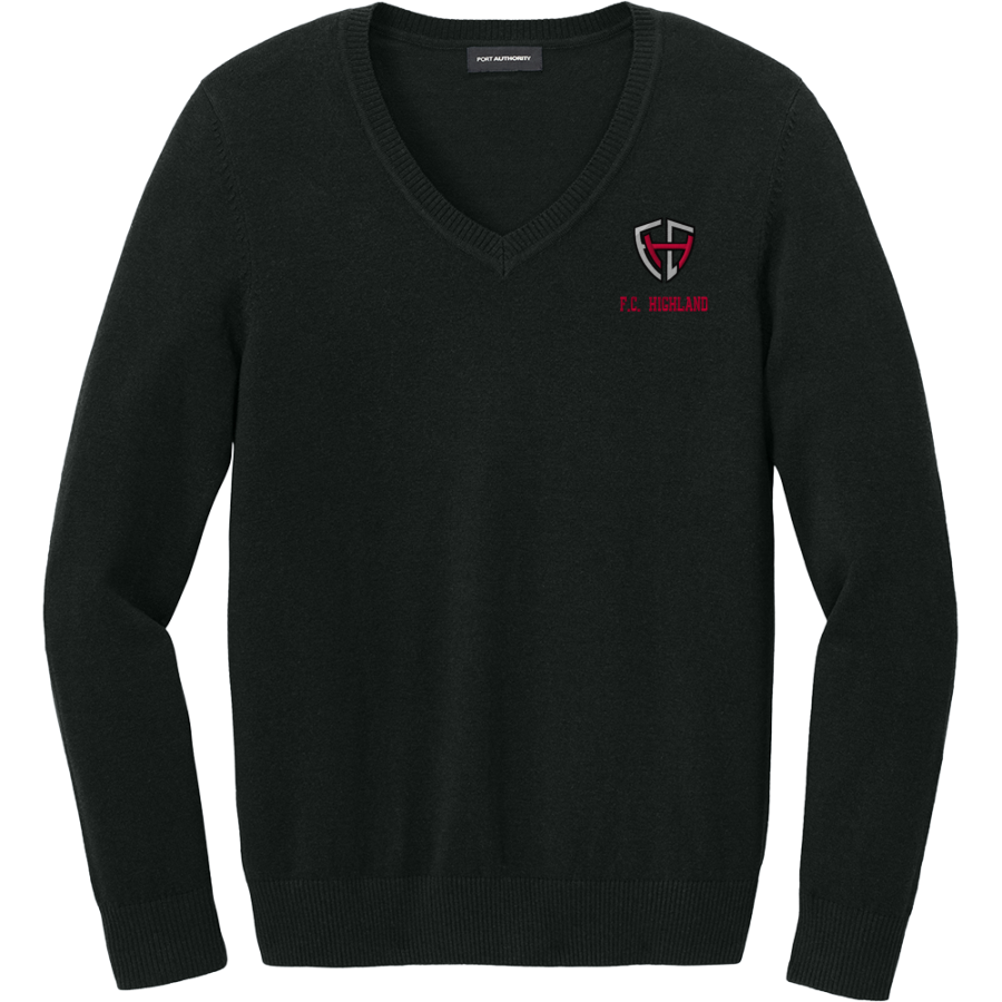 F.C. HIGHLAND F.C. HIGHLAND <span class="pdp-name-mascot">F.C. HIGHLAND</span> Port Authority Women's Easy Care V-Neck Sweater