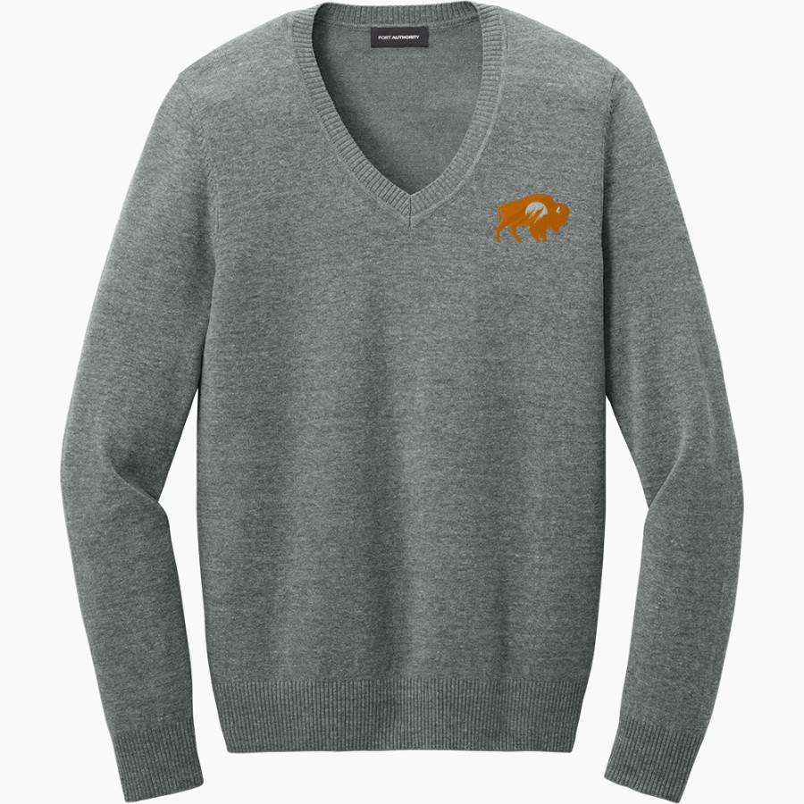 Flatirons Bison <span class="pdp-name-mascot">Flatirons Bison</span> Port Authority Women's Easy Care V-Neck Sweater