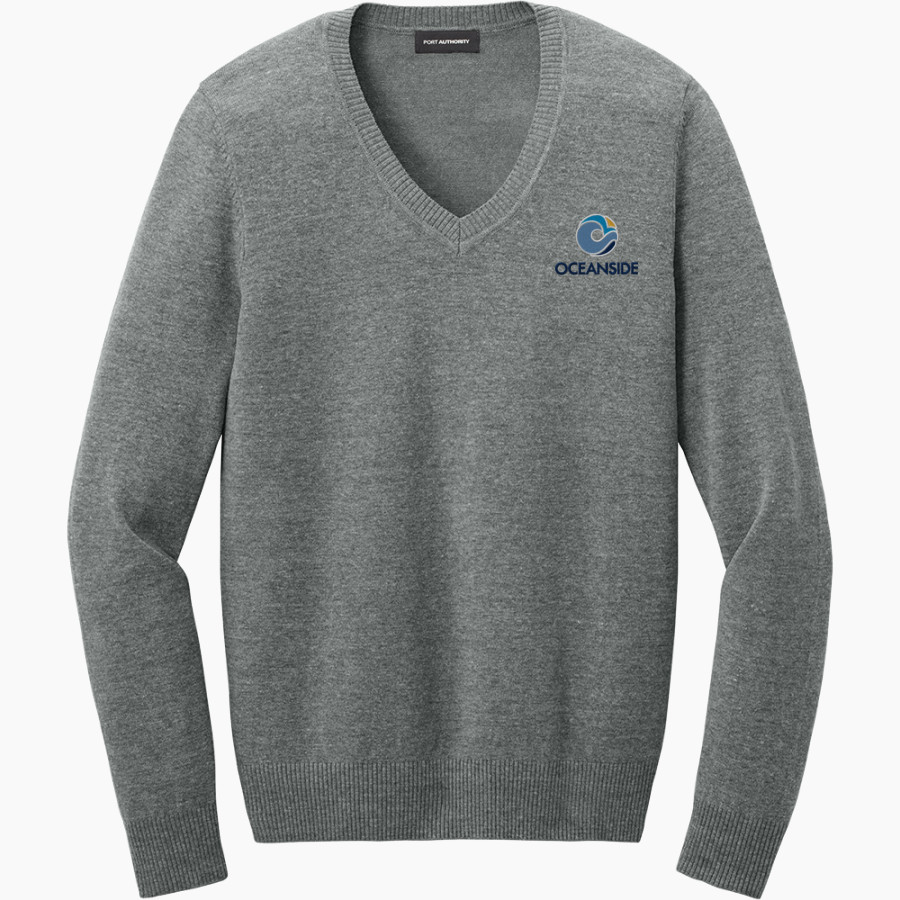 OCEANSIDE UNIFIED OCEANSIDE UNIFIED <span class="pdp-name-mascot">OCEANSIDE UNIFIED SCHOOL DISTRICT</span> Port Authority Women's Easy Care V-Neck Sweater