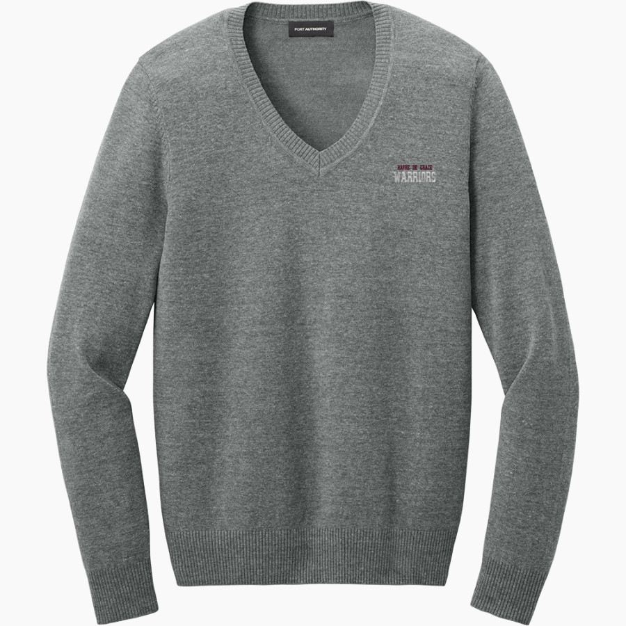 HAVRE DE GRACE HIGH SCHOOL WARRIORS <span class="pdp-name-mascot">HAVRE DE GRACE WARRIORS</span> Port Authority Women's Easy Care V-Neck Sweater