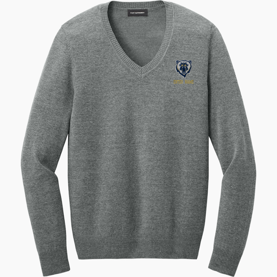 Spring Valley Grizzlies <span class="pdp-name-mascot">Spring Valley Grizzlies</span> Port Authority Women's Easy Care V-Neck Sweater