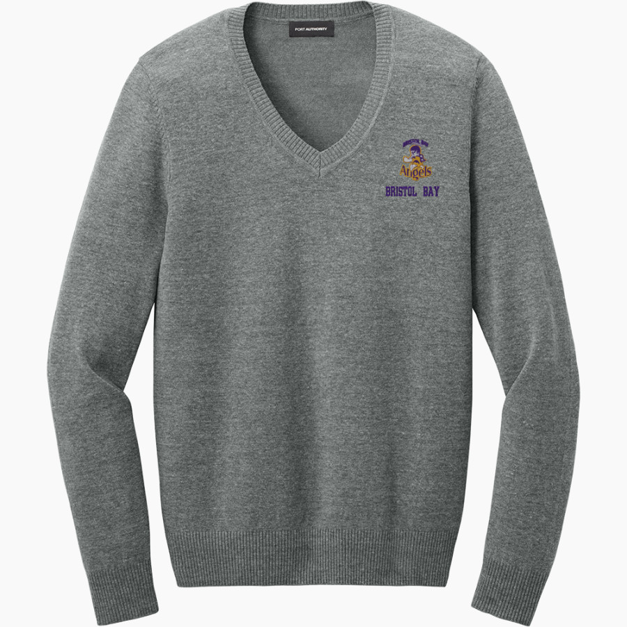 Bristol Bay Angels <span class="pdp-name-mascot">Bristol Bay Angels</span> Port Authority Women's Easy Care V-Neck Sweater