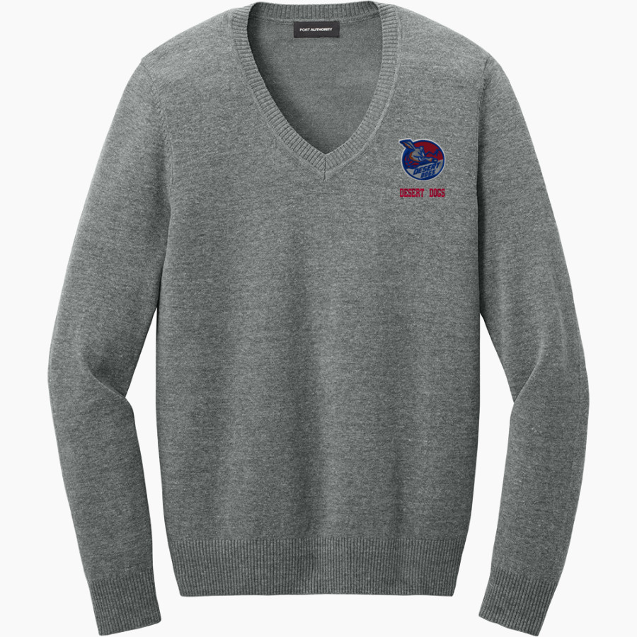 Mesquite Desert Dogs Port Authority Women's Easy Care V-Neck Sweater