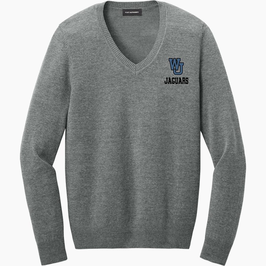 WEST JORDAN HIGH SCHOOL JAGUARS <span class="pdp-name-mascot">WEST JORDAN JAGUARS</span> Port Authority Women's Easy Care V-Neck Sweater