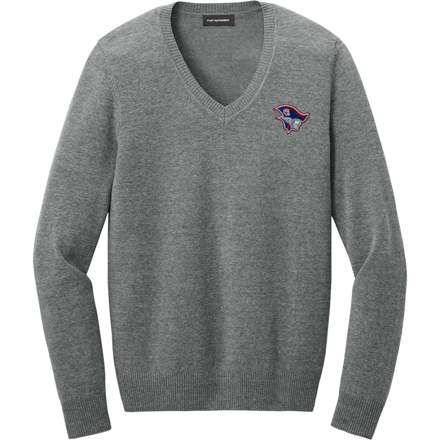 Clarkson-Leigh Patriots <span class="pdp-name-mascot">Clarkson-Leigh Patriots</span> Port Authority Women's Easy Care V-Neck Sweater