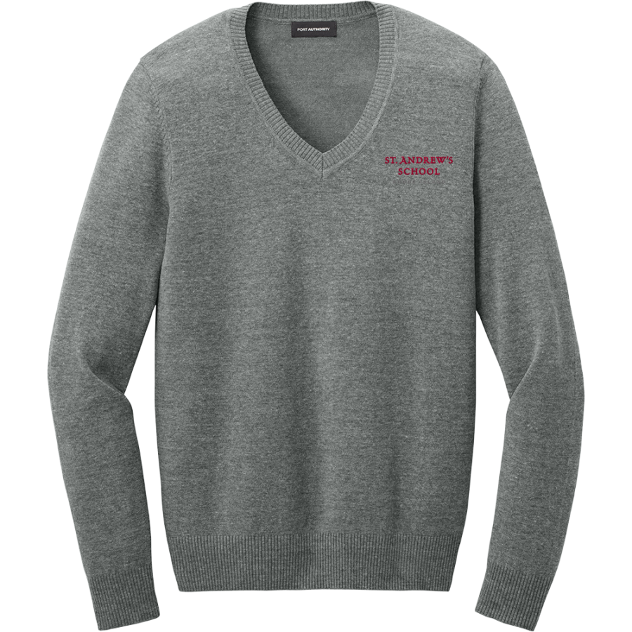 ST. ANDREW'S SCHOOL SAINTS <span class="pdp-name-mascot">ST. ANDREW'S SAINTS</span> Port Authority Women's Easy Care V-Neck Sweater