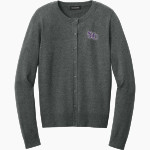 Spring Hill Badgers <span class="pdp-name-mascot">Spring Hill Badgers</span> Port Authority Women's Easy Care Crewneck Cardigan Sweater Front Thumbnail