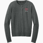 St. John's Prep Red Storm Port Authority Women's Easy Care Crewneck Cardigan Sweater Front Thumbnail