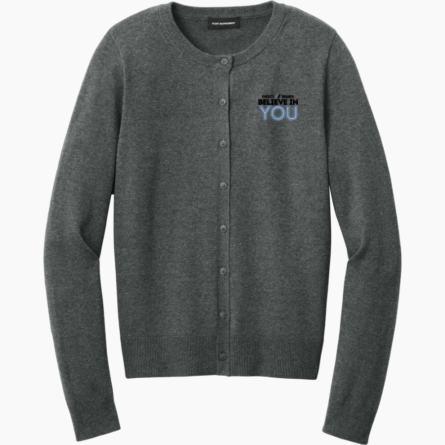Believe In You <span class="pdp-name-mascot">Believe In You</span> Port Authority Women's Easy Care Crewneck Cardigan Sweater