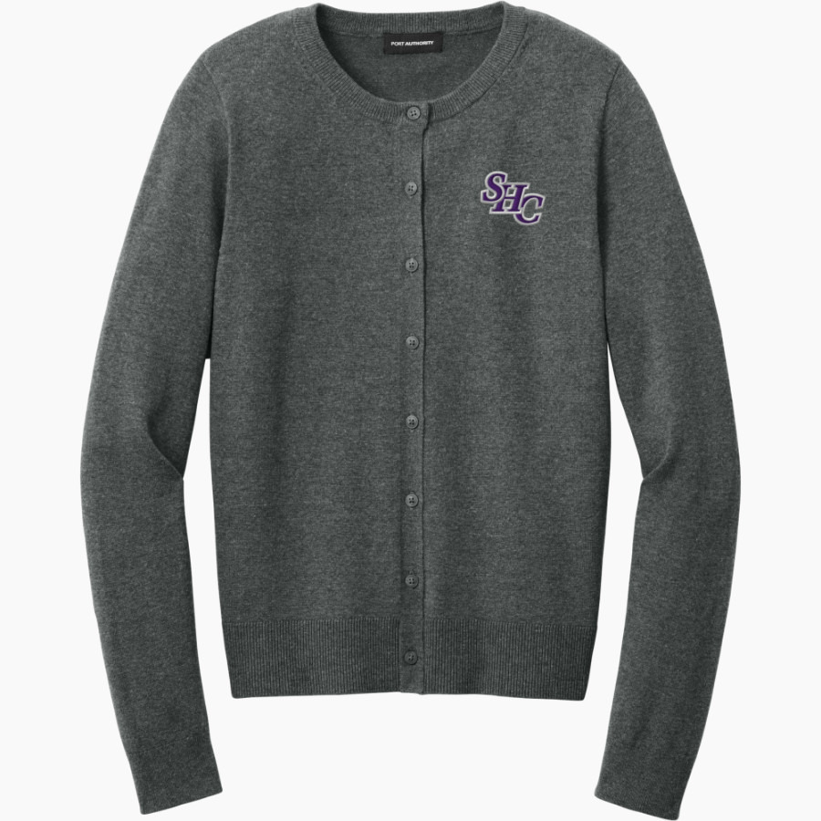 Spring Hill Badgers <span class="pdp-name-mascot">Spring Hill Badgers</span> Port Authority Women's Easy Care Crewneck Cardigan Sweater