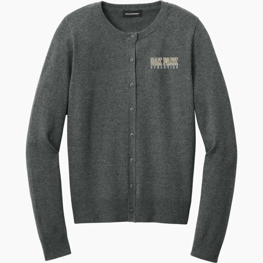 OAK PARK HIGH SCHOOL EAGLES <span class="pdp-name-mascot">OAK PARK EAGLES</span> Port Authority Women's Easy Care Crewneck Cardigan Sweater