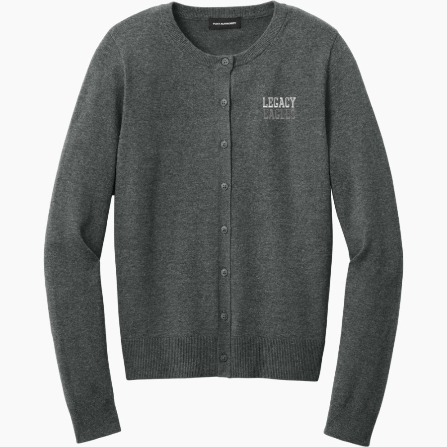Legacy Eagles <span class="pdp-name-mascot">Legacy Charter Eagles</span> Port Authority Women's Easy Care Crewneck Cardigan Sweater