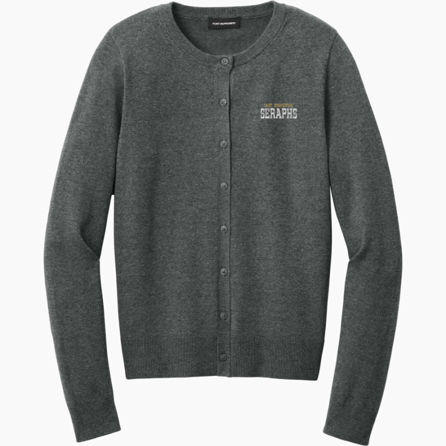 SAINT BONAVENTURE HIGH SCHOOL SERAPHS <span class="pdp-name-mascot">SAINT BONAVENTURE SERAPHS</span> Port Authority Women's Easy Care Crewneck Cardigan Sweater