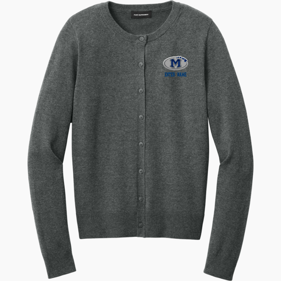 Moanalua Na Menehune Port Authority Women's Easy Care Crewneck Cardigan Sweater