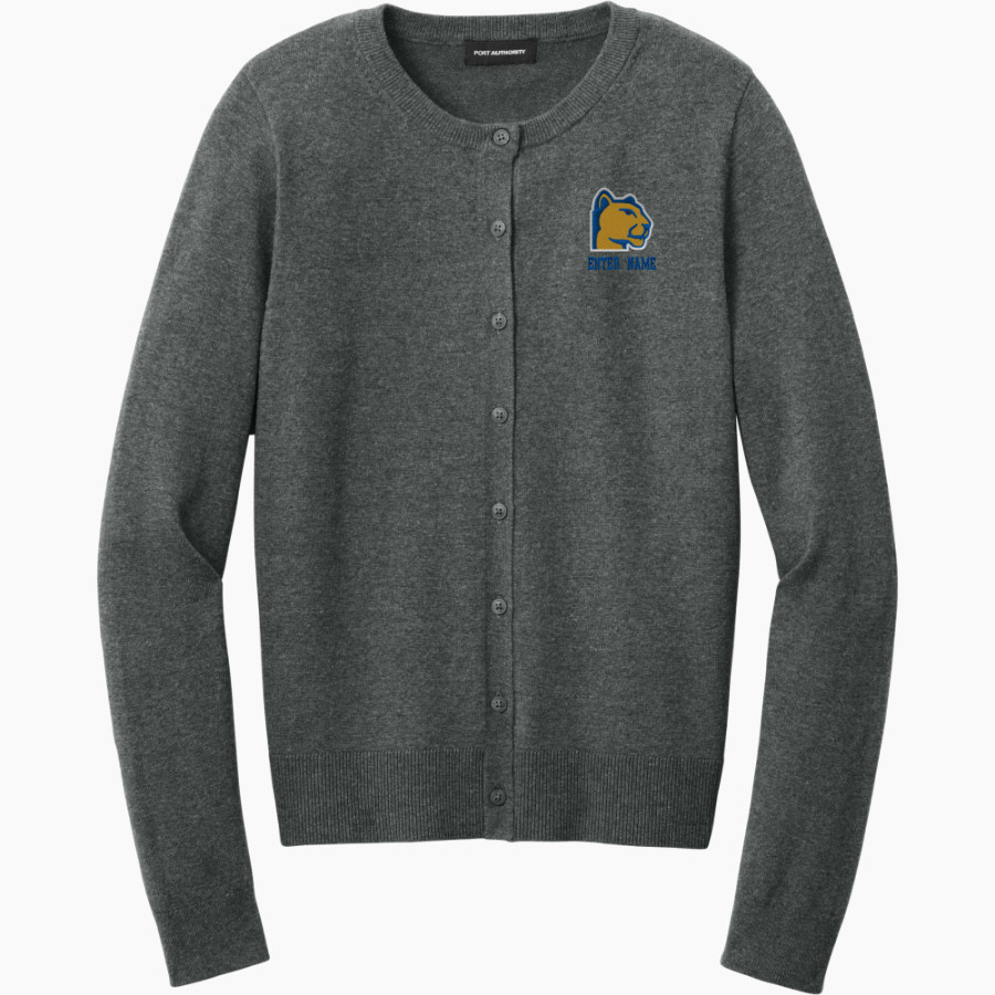 CULBRETH Cougars <span class="pdp-name-mascot">GREY CULBRETH MIDDLE SCHOOL Cougars</span> Port Authority Women's Easy Care Crewneck Cardigan Sweater