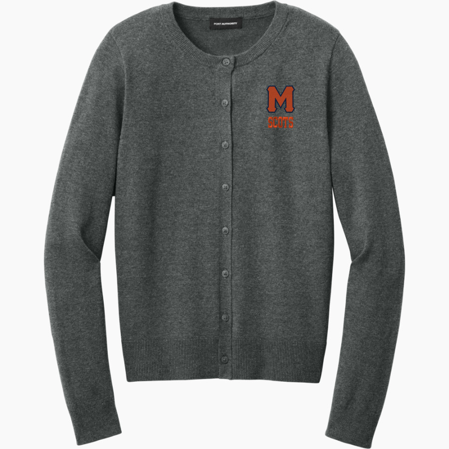 Macalester Scots <span class="pdp-name-mascot">Macalester Scots</span> Port Authority Women's Easy Care Crewneck Cardigan Sweater