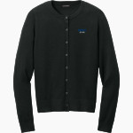 ZANESVILLE HIGH SCHOOL BLUE DEVILS Port Authority Women's Easy Care Crewneck Cardigan Sweater Front Thumbnail