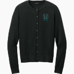 Highland Hawks <span class="pdp-name-mascot">Highland Hawks</span> Port Authority Women's Easy Care Crewneck Cardigan Sweater Front Thumbnail