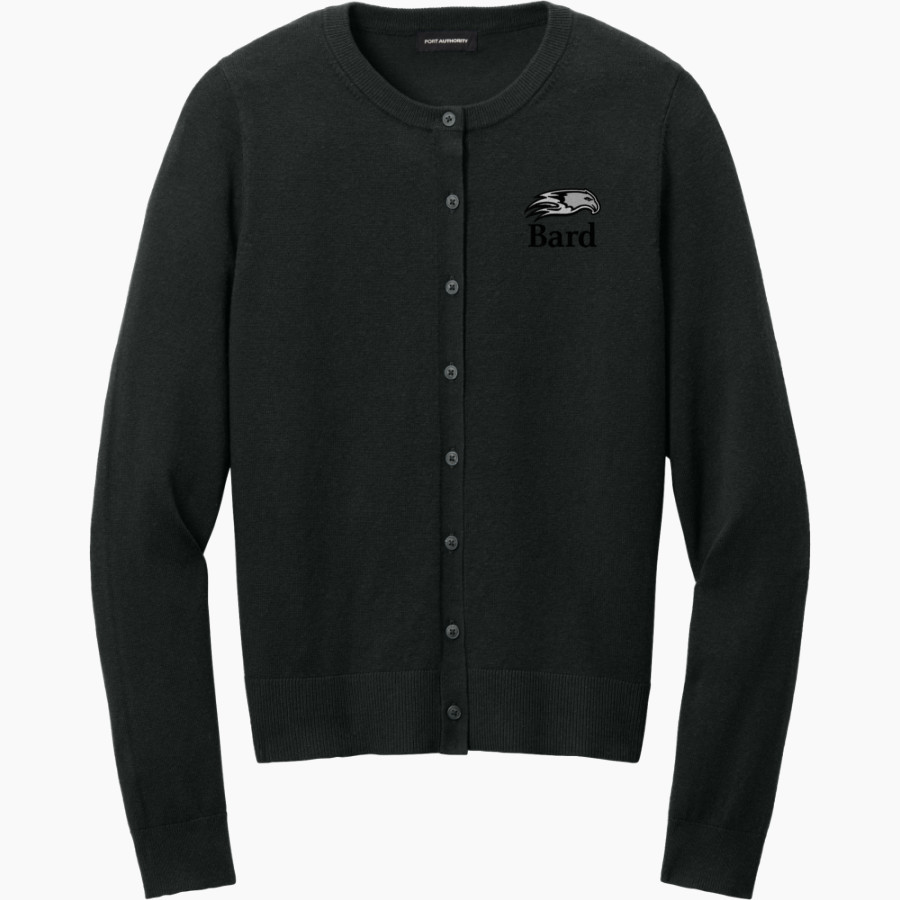 Bard College Official Online Store Port Authority Women's Easy Care Crewneck Cardigan Sweater