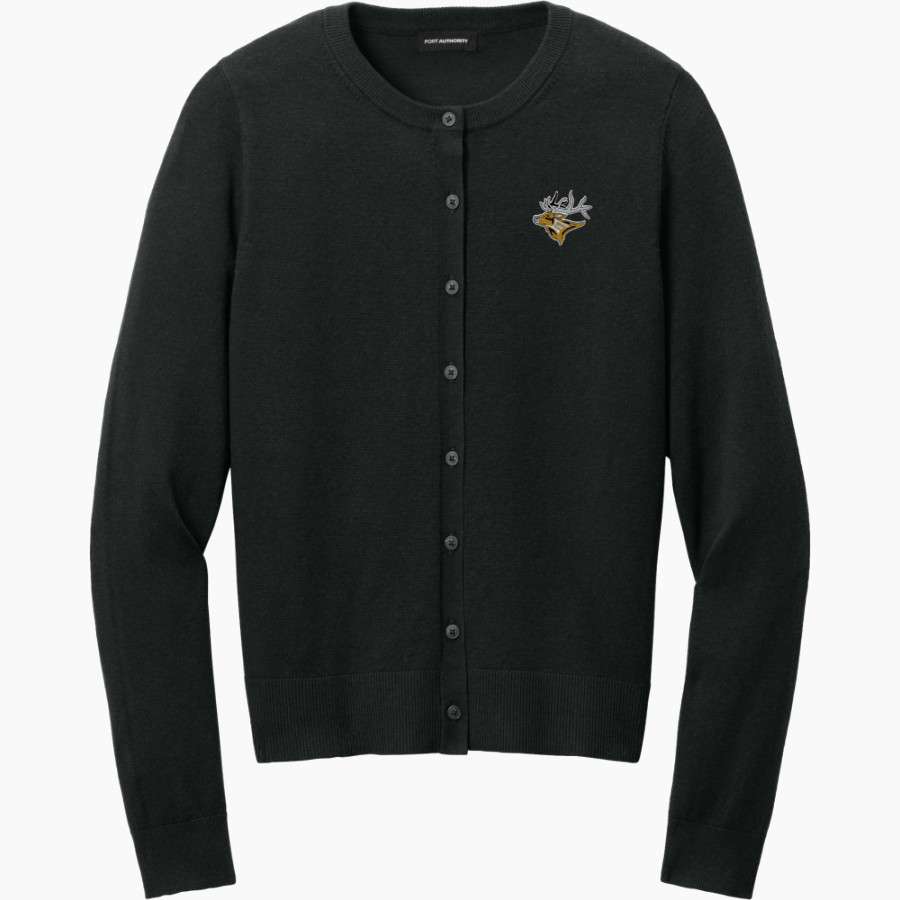LAKE QUINAULT HIGH SCHOOL ELKS <span class="pdp-name-mascot">LAKE QUINAULT ELKS</span> Port Authority Women's Easy Care Crewneck Cardigan Sweater