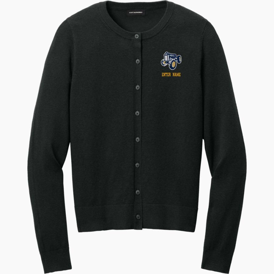 FORDSON HIGH SCHOOL TRACTORS ONLINE STORE <span class="pdp-name-mascot">FORDSON TRACTORS</span> Port Authority Women's Easy Care Crewneck Cardigan Sweater