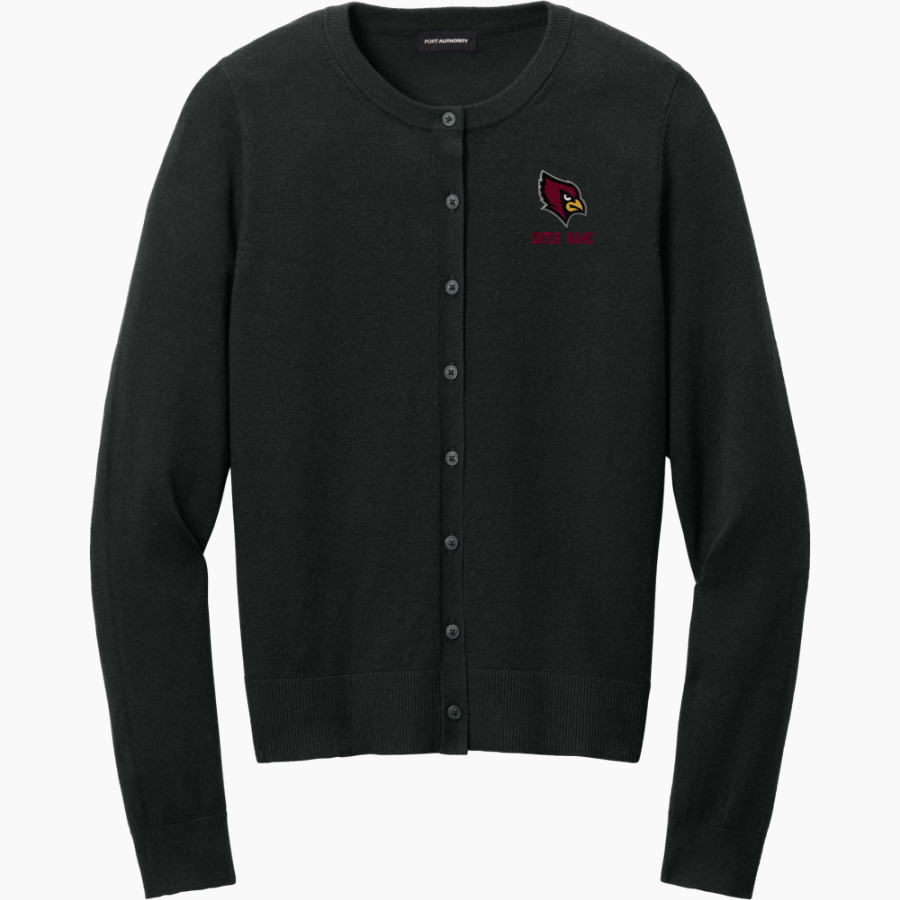OROSI HIGH SCHOOL CARDINALS <span class="pdp-name-mascot">OROSI CARDINALS</span> Port Authority Women's Easy Care Crewneck Cardigan Sweater