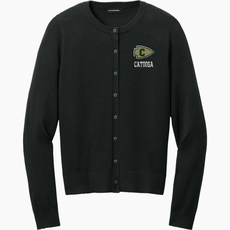 CATOOSA HIGH SCHOOL INDIANS <span class="pdp-name-mascot">CATOOSA INDIANS</span> Port Authority Women's Easy Care Crewneck Cardigan Sweater