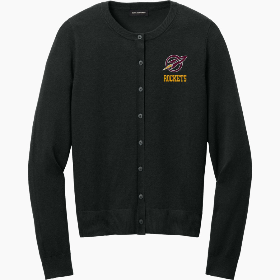 RICHMOND-BURTON HIGH SCHOOL ROCKETS Port Authority Women's Easy Care Crewneck Cardigan Sweater