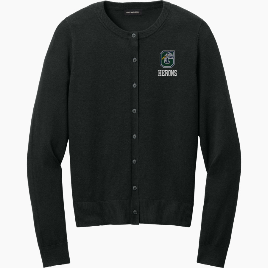 Gunston Herons Port Authority Women's Easy Care Crewneck Cardigan Sweater
