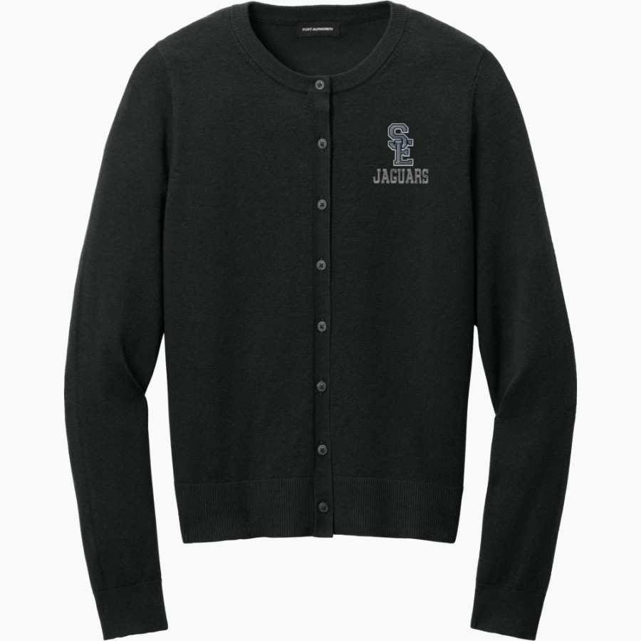 SOUTH EAST HIGH SCHOOL JAGUARS <span class="pdp-name-mascot">SOUTH EAST JAGUARS</span> Port Authority Women's Easy Care Crewneck Cardigan Sweater