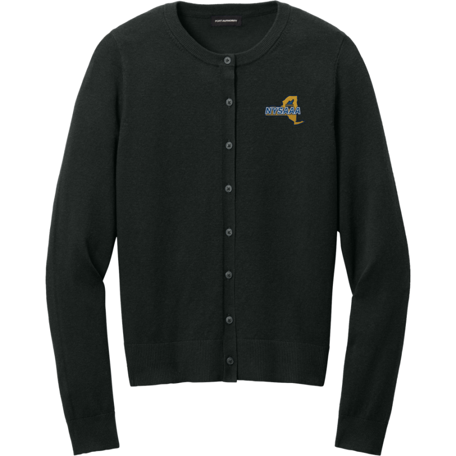 New York State Athletic Administrators Association <span class="pdp-name-mascot">New York State Athletic Administrators Association</span> Port Authority Women's Easy Care Crewneck Cardigan Sweater