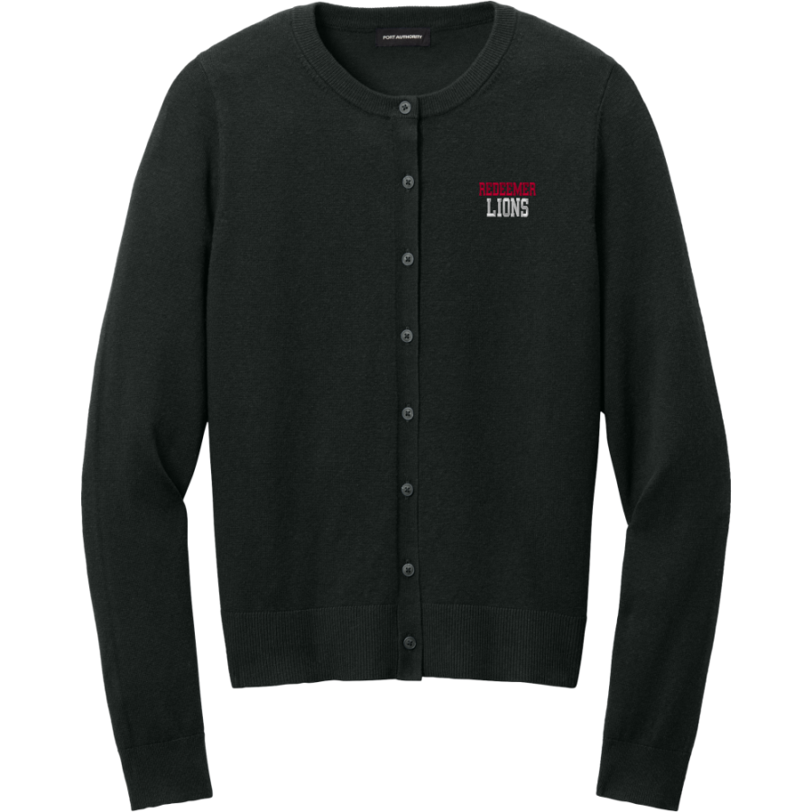 Redeemer Redwood City <span class="pdp-name-mascot">Redeemer Lutheran Lions</span> Port Authority Women's Easy Care Crewneck Cardigan Sweater