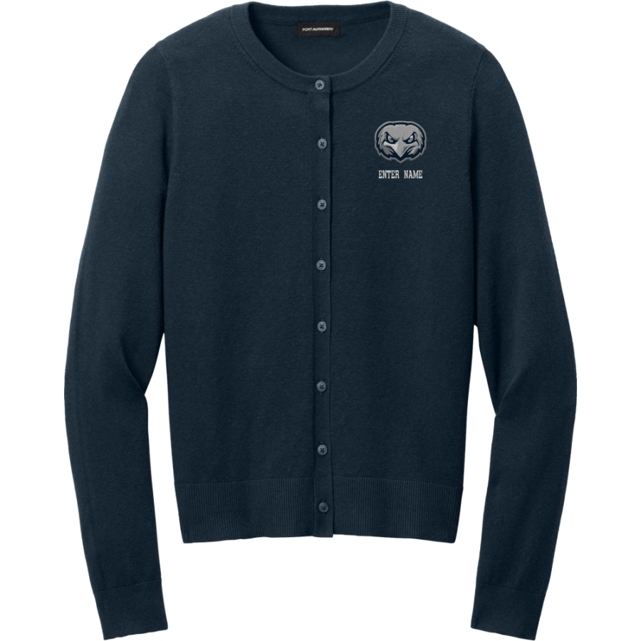 Legacy Eagles <span class="pdp-name-mascot">Legacy Charter Eagles</span> Port Authority Women's Easy Care Crewneck Cardigan Sweater