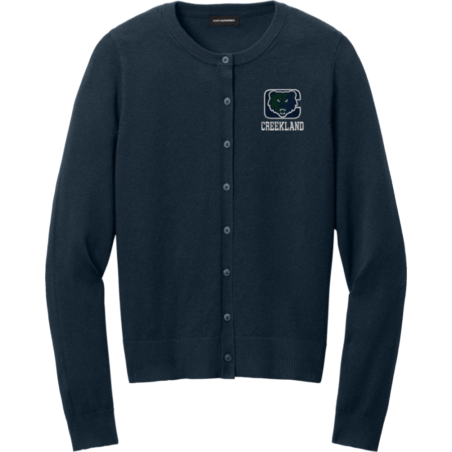 Creekland Grizzlies <span class="pdp-name-mascot">Creekland Grizzlies</span> Port Authority Women's Easy Care Crewneck Cardigan Sweater