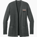 Official Store of the Warriors Port Authority Women's Easy Care Open-Front Cardigan Sweater Front Thumbnail