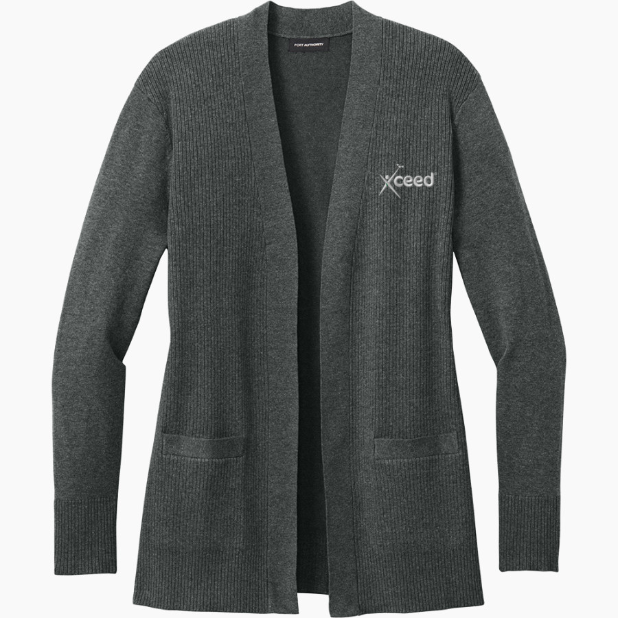 Xceed Preparatory Xceed Preparatory Port Authority Women's Easy Care Open-Front Cardigan Sweater