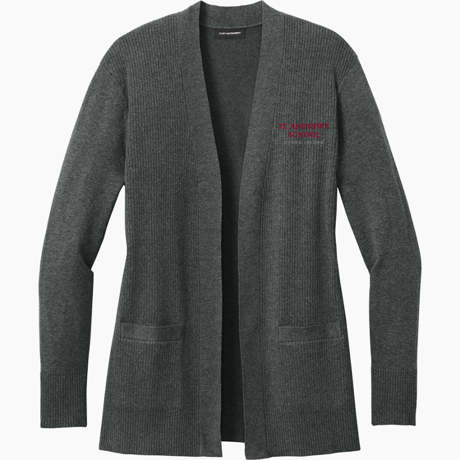 ST. ANDREW'S SCHOOL SAINTS Port Authority Women's Easy Care Open-Front Cardigan Sweater