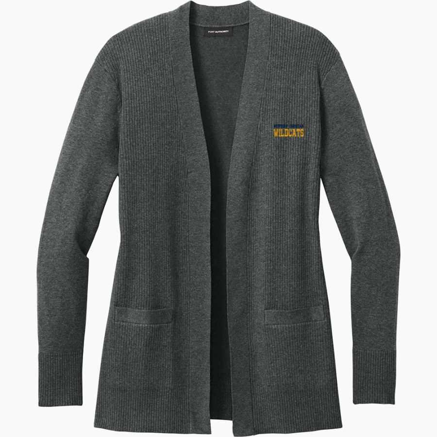 Westbury Christian Wildcats <span class="pdp-name-mascot">Westbury Christian Wildcats</span> Port Authority Women's Easy Care Open-Front Cardigan Sweater