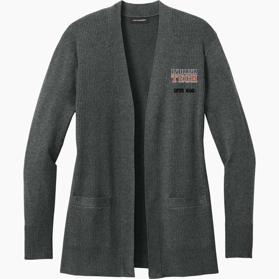 Official Store of the Warriors Port Authority Women's Easy Care Open-Front Cardigan Sweater