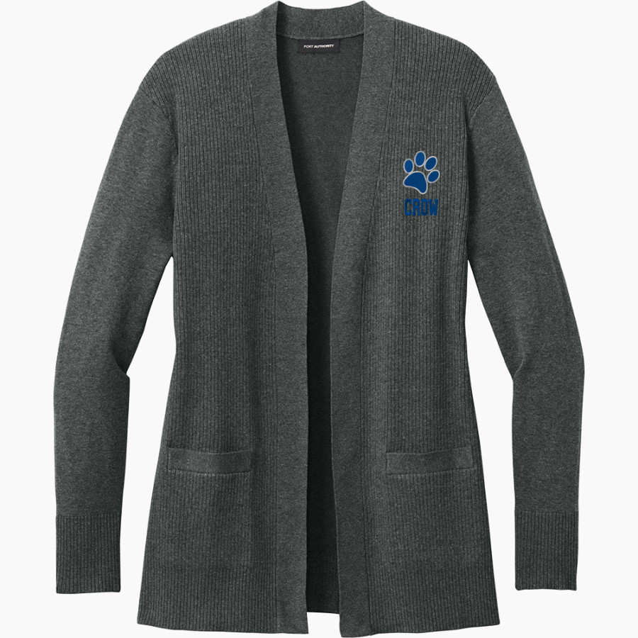 Crow Tigers <span class="pdp-name-mascot">Crow Middle School Tigers</span> Port Authority Women's Easy Care Open-Front Cardigan Sweater