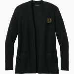 d'IBERVILLE HIGH SCHOOL WARRIORS Port Authority Women's Easy Care Open-Front Cardigan Sweater Front Thumbnail