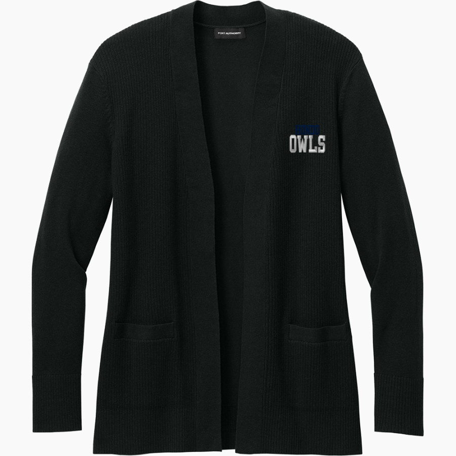 HONDO HIGH SCHOOL OWLS <span class="pdp-name-mascot">HONDO OWLS</span> Port Authority Women's Easy Care Open-Front Cardigan Sweater