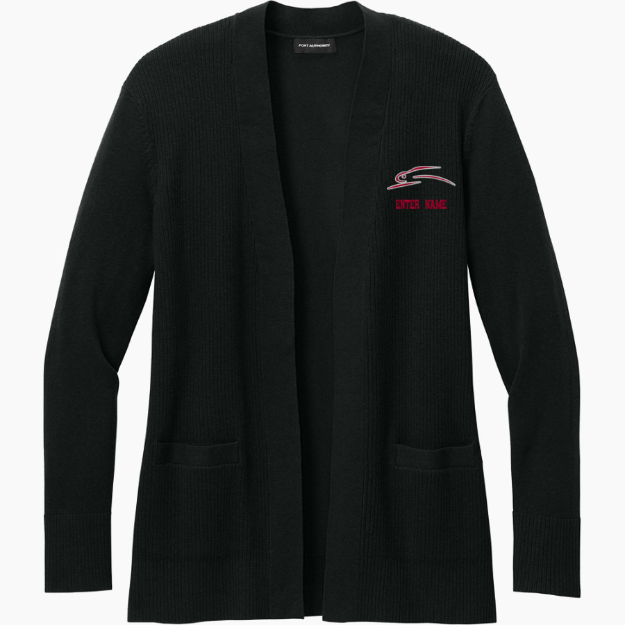 DELTA HIGH SCHOOL RABBITS <span class="pdp-name-mascot">DELTA RABBITS</span> Port Authority Women's Easy Care Open-Front Cardigan Sweater