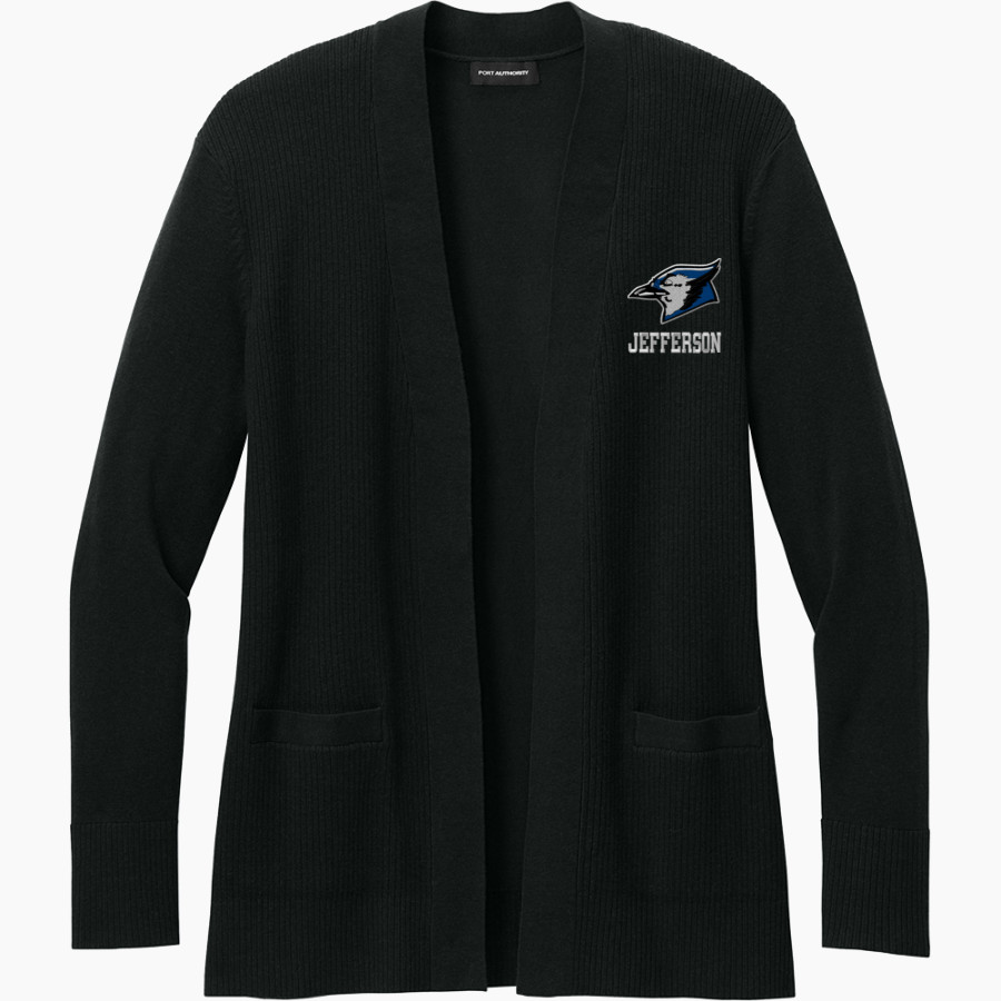 JEFFERSON HIGH SCHOOL BLUEJAYS <span class="pdp-name-mascot">JEFFERSON BLUEJAYS</span> Port Authority Women's Easy Care Open-Front Cardigan Sweater