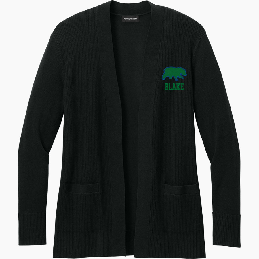 The Blake School BEARS ONLINE STORE <span class="pdp-name-mascot">Blake Bears</span> Port Authority Women's Easy Care Open-Front Cardigan Sweater