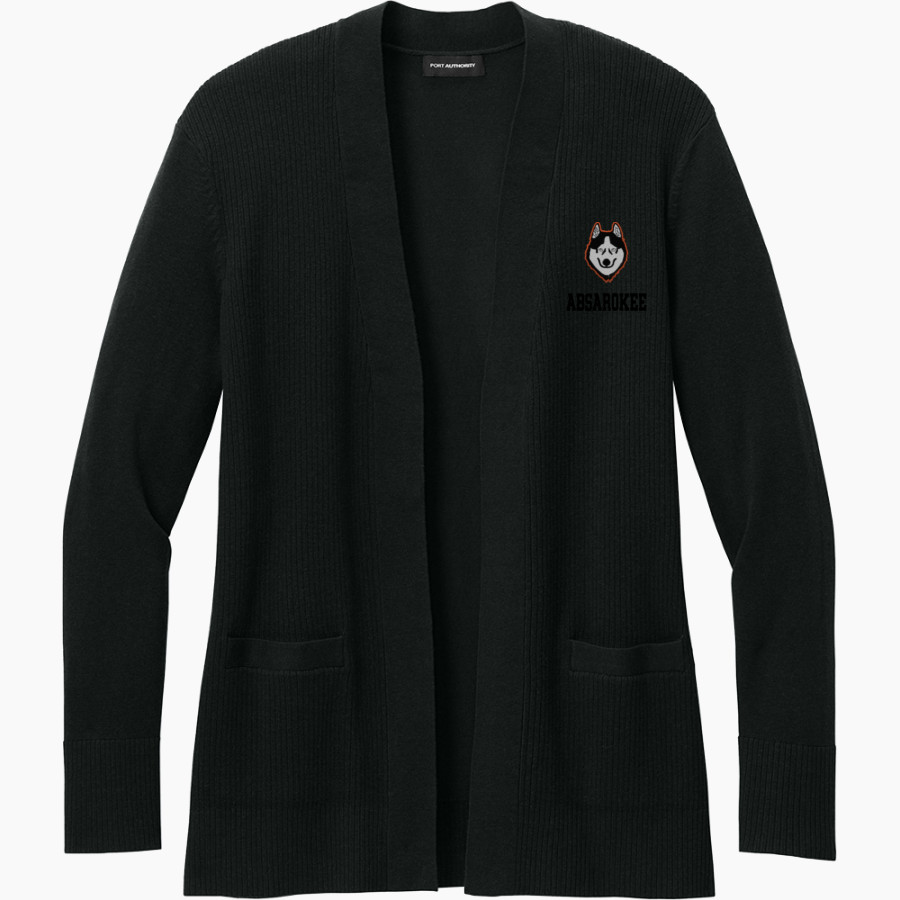 ABSAROKEE HIGH SCHOOL HUSKIES <span class="pdp-name-mascot">ABSAROKEE HUSKIES</span> Port Authority Women's Easy Care Open-Front Cardigan Sweater