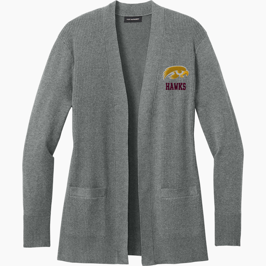 Kelly Hawks <span class="pdp-name-mascot">Kelly Hawks</span> Port Authority Women's Easy Care Open-Front Cardigan Sweater